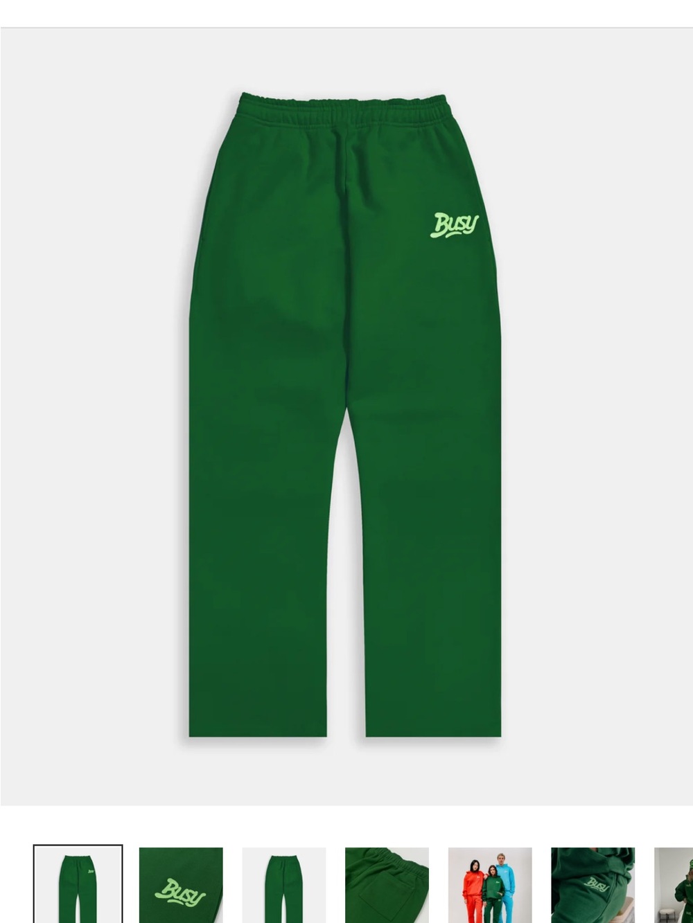 Men's Green Logo Sweatpants - Classic Jogger Style